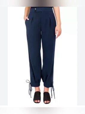NWT Standards & Practices Robie High Waist Trouser Pants Midnight Blue Size 12